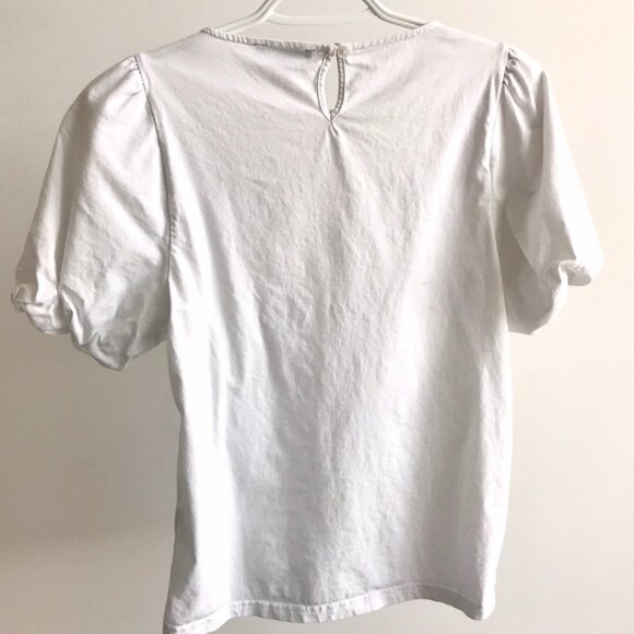 J. Crew Lace Puff Sleeve T-Shirt - Picture 3 of 4